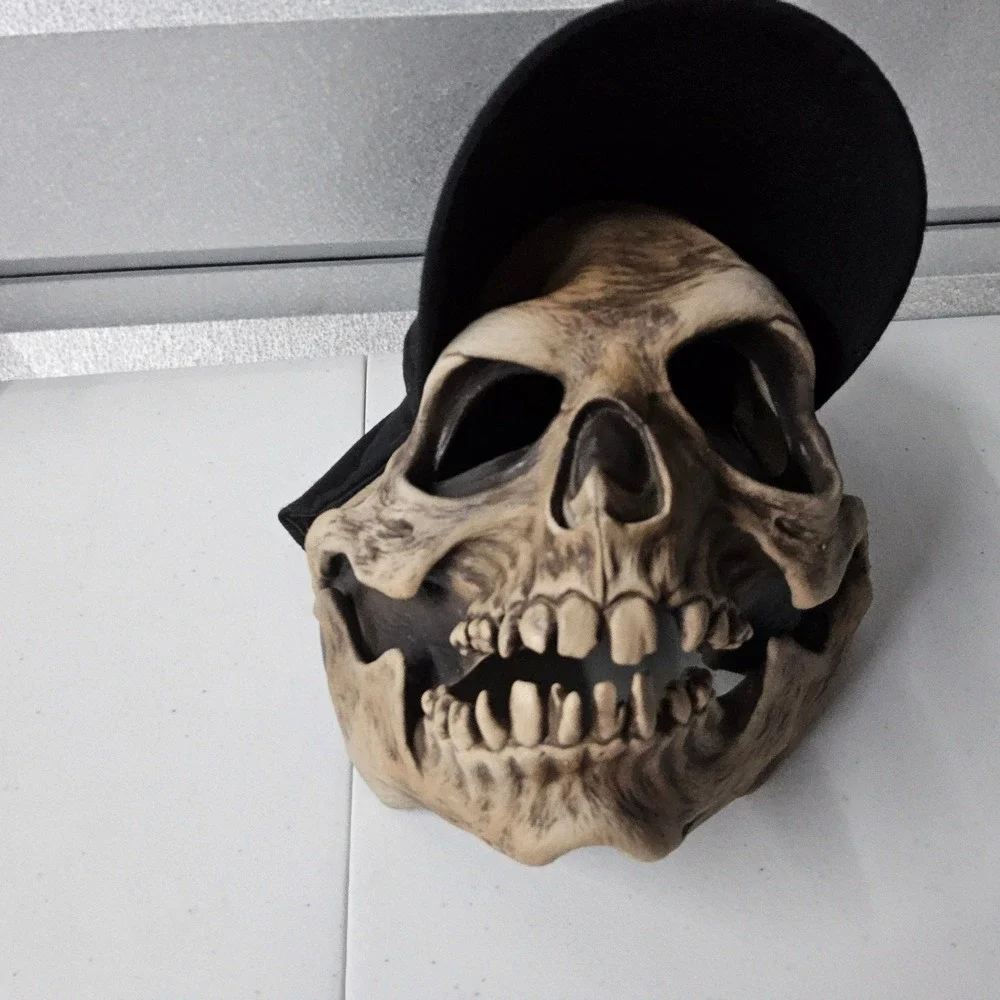 Spirit Halloween Mask Skull with Hat‎ Costume Cosplay Scary